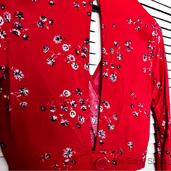 Wild Fable | Floral Long Sleeve Cropped Blouse - Picture 4 of 6